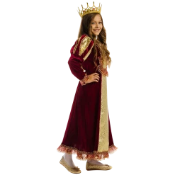 5 O'Reet Costumes British Royal Queen Elizabeth Girls Plush Costume Dress-Up Play Kids - Small