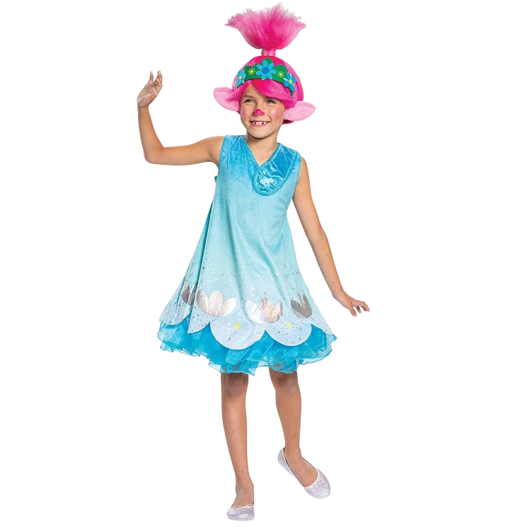 Disguise Troll Movie 2 Poppy Deluxe Girls Licensed Costume - Small (4/6) Costumes 3 Disguise Troll Movie 2 Poppy Deluxe Girls Licensed Costume - Small (4/6) Costumes