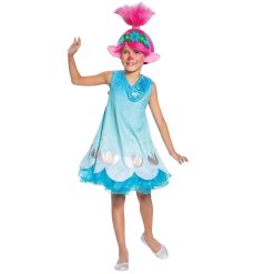 Disguise Costumes Troll Movie 2 Poppy Deluxe Girls Licensed Costume - Medium (7/8)