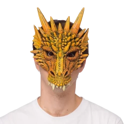 HMS Mythical Orange Dragon Mask Super Soft Adult Costume Accessory Costumes