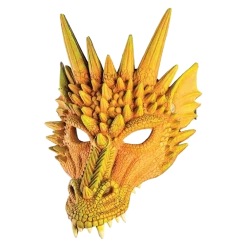 HMS Mythical Orange Dragon Mask Super Soft Adult Costume Accessory Costumes
