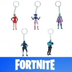 Action Figures Fortnite Keychains 5pk Sun Strider Fireworks Leader Wonder Fusion Rippley Figures PMI International