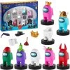 Among Us Crewmates Stampers 8pk White Dead Fortegreen Viking Pink Assorted Figures Box PMI International