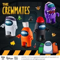 Among Us Crewmate Stamper 4pk Black White Purple Orange 5