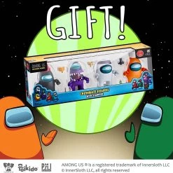 Among Us Crewmate Stamper 4pk Black White Purple Orange 5