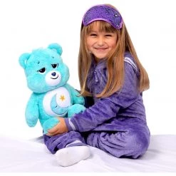 Plush Toys Care Bears Bedtime Bear Moon Star Dreams Sleepy Aqua Blue 16" Plush Large Toy Basic Fun