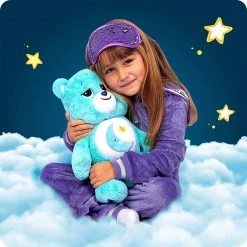 Plush Toys Care Bears Bedtime Bear Moon Star Dreams Sleepy Aqua Blue 16