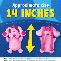 Blue's Clues Magenta Plush Dog Backpack Animated Charactor Nickelodeon Kids Show PMI International