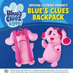 Blue's Clues Magenta Plush Dog Backpack Animated Charactor Nickelodeon Kids Show PMI International