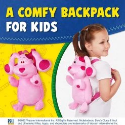 Blue's Clues Magenta Plush Dog Backpack Animated Charactor Nickelodeon Kids Show PMI International