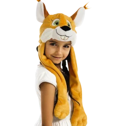 5 O'Reet Nutty Squirrel Chipmunk Plush Headpiece Kids Costume Dress-Up Play Accessory