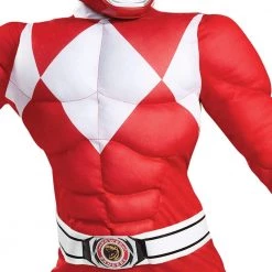 Power Rangers Red Power Ranger Classic Muscle Boys Size XL 14/16 Mighty Morphine Sabin Disguise