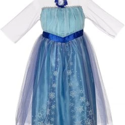 Disney Frozen Elsa Dress Girls Size S 4/6X Pretend Play Costume JAKKS Pacific