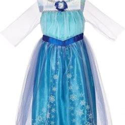 Disney Frozen Elsa Dress Girls Size S 4/6X Pretend Play Costume JAKKS Pacific