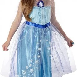 Disney Frozen Elsa Dress Girls Size S 4/6X Pretend Play Costume JAKKS Pacific