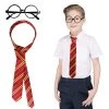 Wizard Tie & Glasses Costume Accessory Set Props For Gryffindor Fans Kangaroo