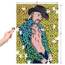Chunky Custard Puzzles Hot Joe Tiger King Jigsaw Puzzle 1000ct Piece Premium Quality Pop Culture