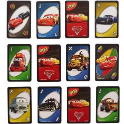 Mattel UNO Disney Pixar Cars Card Matching Family Friendly Fun