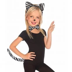 Costumes Zebra Plush Accessory Kit Kids Size O/S Animal Costume Dance Outfit Forum Novelties