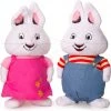 Max And Ruby Rabbit Bundle White Bunny Plush Doll Set Kids TV Show Toy Mighty Mojo Plush Toys