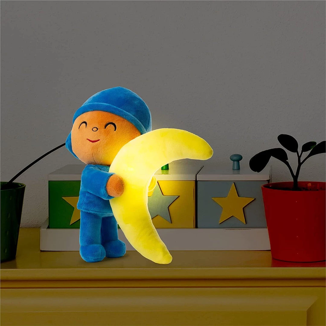 Pocoyo With Night Light Up Moon Soft Plush Doll Bedtime Buddy Figure Mighty Mojo Action Figures 6 Pocoyo With Night Light Up Moon Soft Plush Doll Bedtime Buddy Figure Mighty Mojo Action Figures