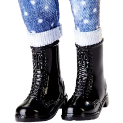 Mattel Barbie Fashionistas Girl Doll Petite Green Mohawk Denim Overalls Figure 12 Mattel Barbie Fashionistas Girl Doll Petite Green Mohawk Denim Overalls Figure