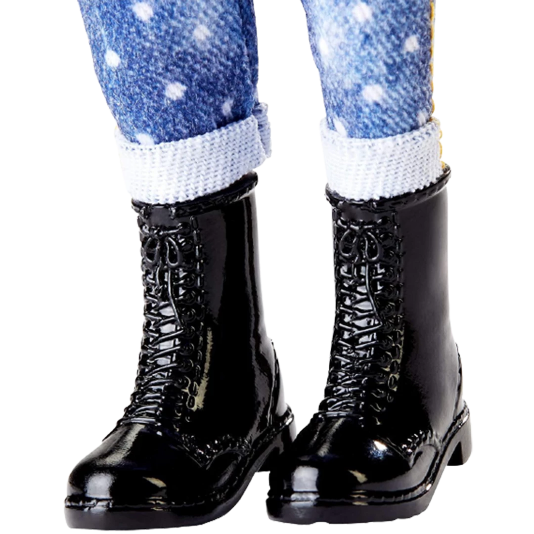 Mattel Barbie Fashionistas Girl Doll Petite Green Mohawk Denim Overalls Figure 6 Mattel Barbie Fashionistas Girl Doll Petite Green Mohawk Denim Overalls Figure