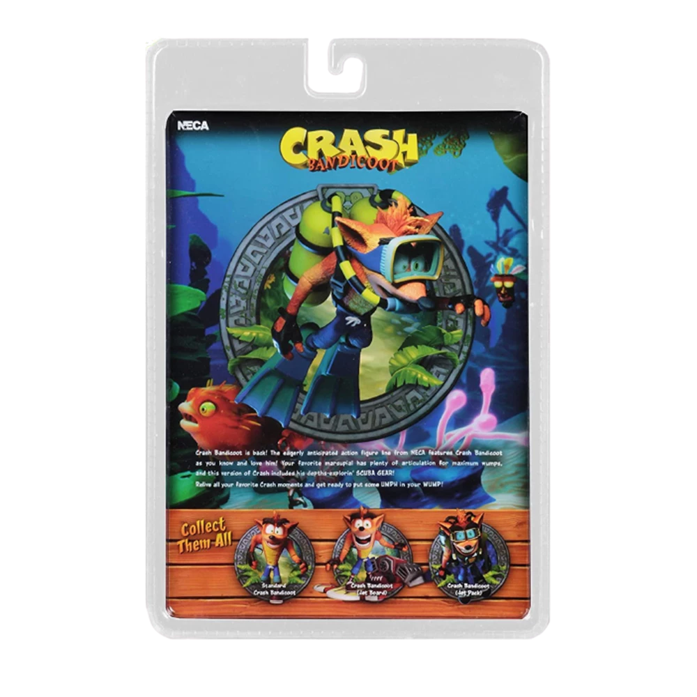 NECA Crash Bandicoot Deluxe Figure With Scuba Diving Gear 7" Action Figures 5 NECA Crash Bandicoot Deluxe Figure With Scuba Diving Gear 7" Action Figures