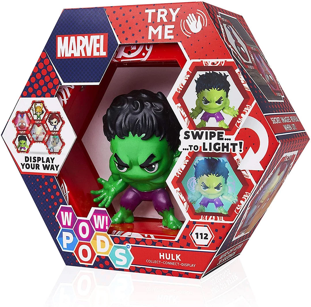 WOW Pods Marvel Avengers The Incredible Hulk Swipe Light-Up Connect Figure Collectible Action Figures 3 WOW Pods Marvel Avengers The Incredible Hulk Swipe Light-Up Connect Figure Collectible Action Figures