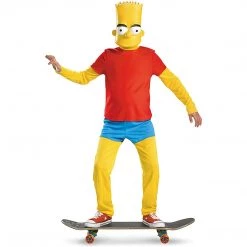 Bart Simpson Deluxe Boys Size M 7/8 Simpsons Character Costume Disguise Costumes