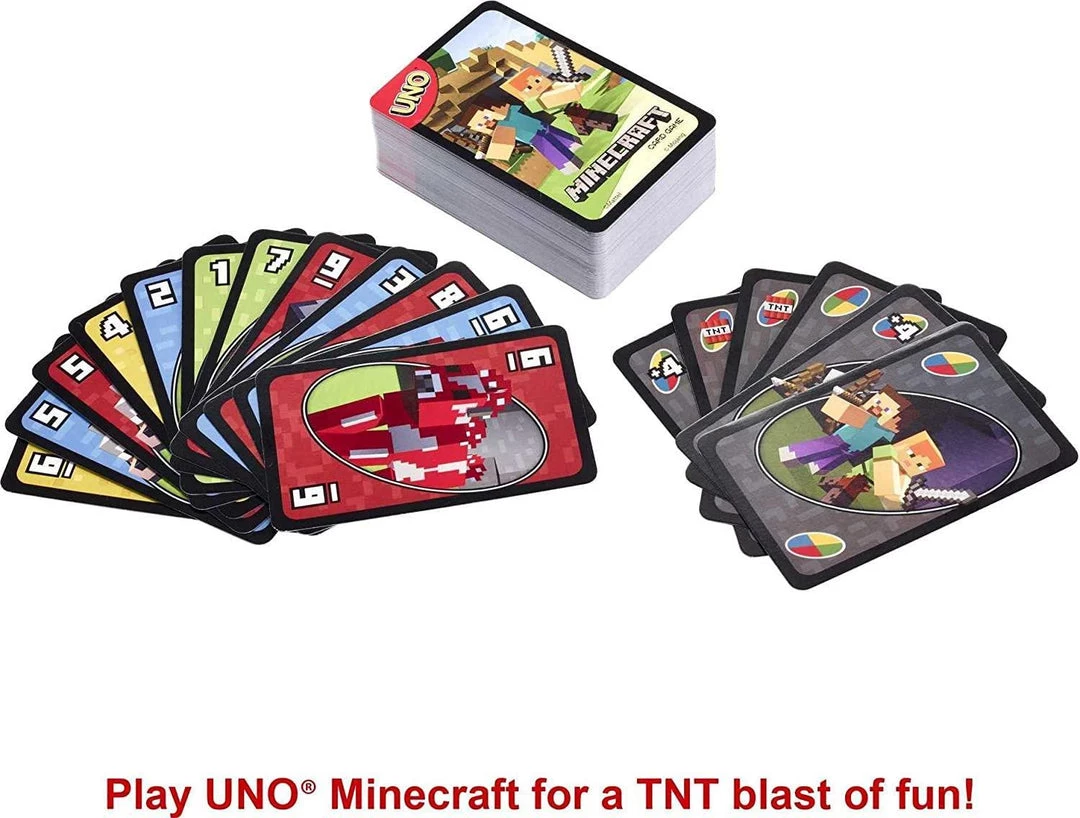 Card Games UNO Minecraft Edition Video Game Graphics Card Game Mattel 7 Card Games UNO Minecraft Edition Video Game Graphics Card Game Mattel