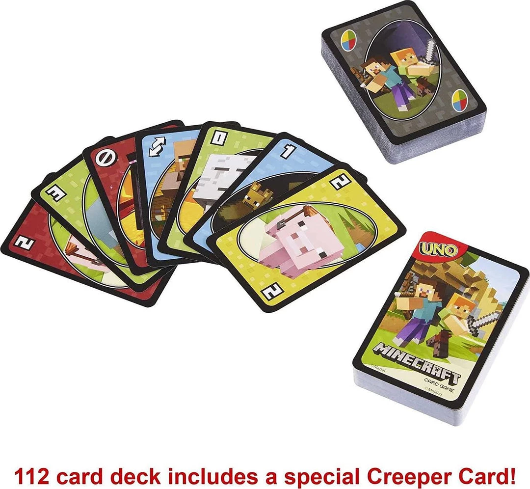 Card Games UNO Minecraft Edition Video Game Graphics Card Game Mattel 5 Card Games UNO Minecraft Edition Video Game Graphics Card Game Mattel