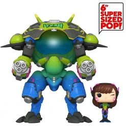 Action Figures Funko Overwatch Nano Cola D.Va With Meka Super Sized 6" Pop Games Figure