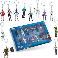 Fortnite Battle Royale Keychains 12pk Collectible Deluxe Box Character Figures PMI International