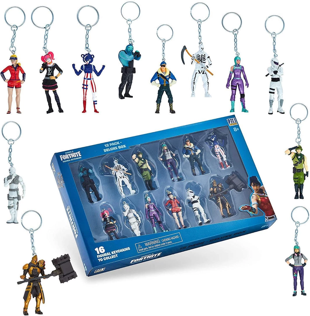 Fortnite Battle Royale Keychains 12pk Collectible Deluxe Box Character Figures PMI International 3 Fortnite Battle Royale Keychains 12pk Collectible Deluxe Box Character Figures PMI International