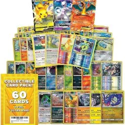 Pokemon TCG 60ct Pack Trading Card Game 3 Foil 1 Ultra Rare Assortment Mighty Mojo