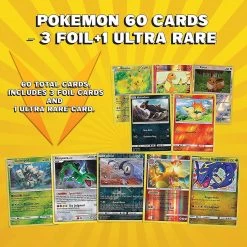Pokemon TCG 60ct Pack Trading Card Game 3 Foil 1 Ultra Rare Assortment Mighty Mojo