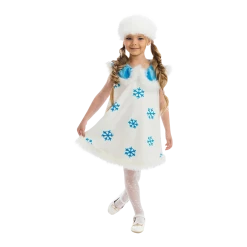5 O'Reet Costumes Winter Snowflake Frozen Princess Girls Plush Costume Dress-Up Play Kids - X-Small