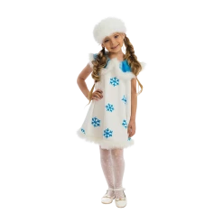 5 O'Reet Costumes Winter Snowflake Frozen Princess Girls Plush Costume Dress-Up Play Kids - X-Small