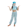 5 O'Reet Magical Harem Jasmine Princess Girls Blue Costume Carnival Dress-Up Play - Medium