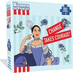 Alexandria Ocasio-Cortez AOC Puzzle 500pcs Women In Power Illustration Design All Ages Mighty Mojo Puzzles