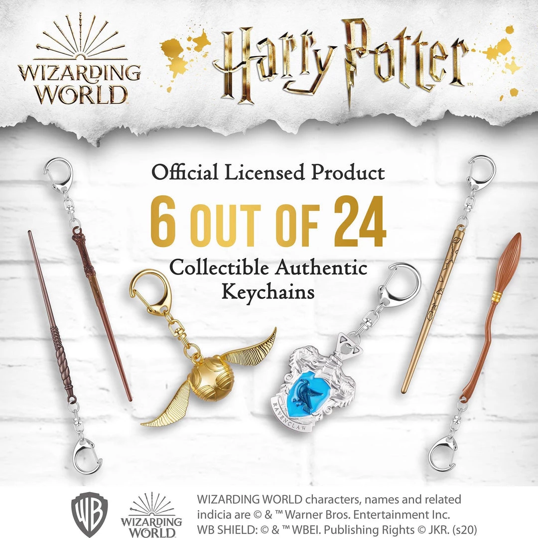 Harry Potter Wand Keychain 6pk Ravenclaw Crest Golden Snitch Nimbus 2000 Luna PMI International 7 Harry Potter Wand Keychain 6pk Ravenclaw Crest Golden Snitch Nimbus 2000 Luna PMI International