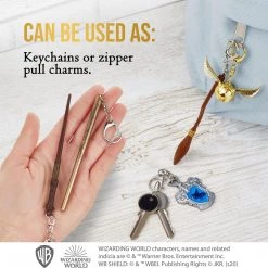 Harry Potter Wand Keychain 6pk Ravenclaw Crest Golden Snitch Nimbus 2000 Luna PMI International 10 Harry Potter Wand Keychain 6pk Ravenclaw Crest Golden Snitch Nimbus 2000 Luna PMI International