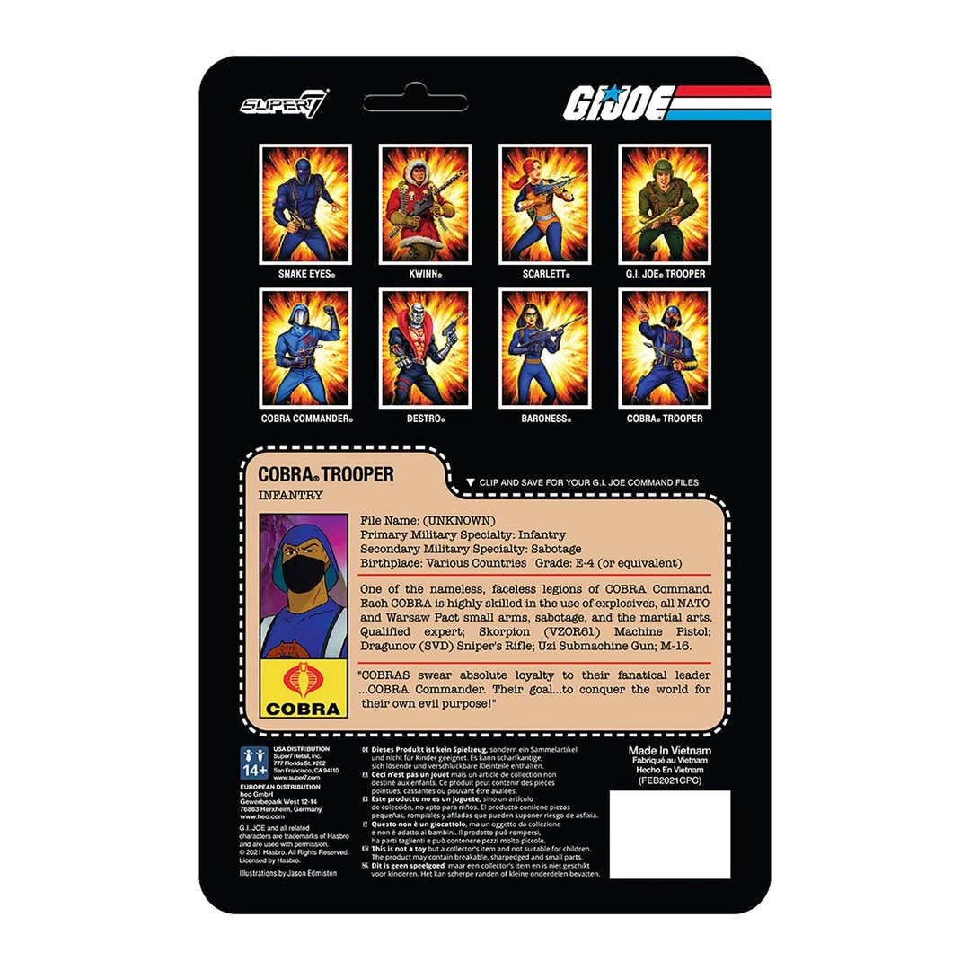 G.I. Joe African American Cobra Trooper H-Back Infantry Soldier Villian Animated Figure Super7 Action Figures 6 G.I. Joe African American Cobra Trooper H-Back Infantry Soldier Villian Animated Figure Super7 Action Figures