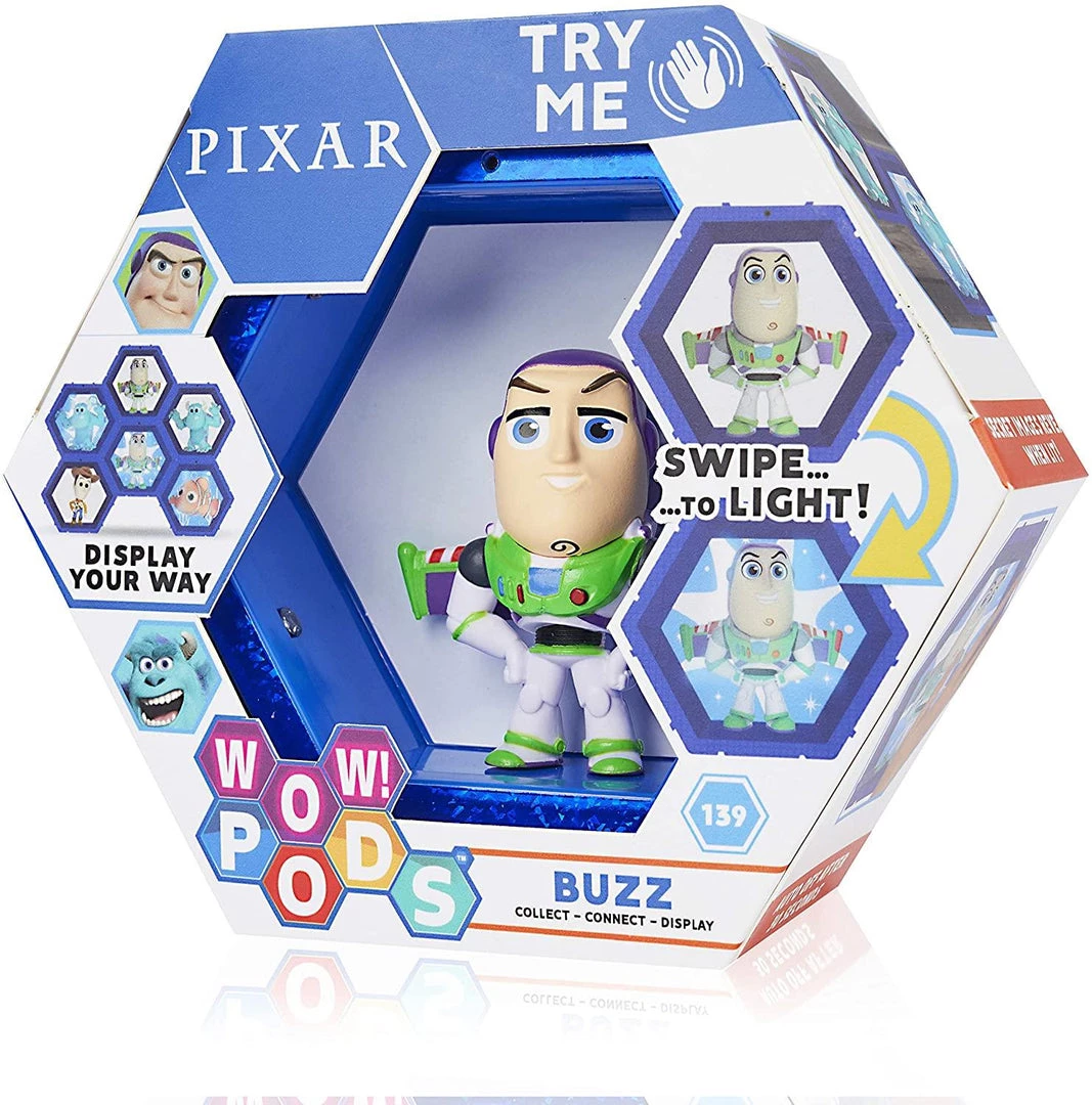 WOW Pods Disney Toy Story Buzz Lightyear Swipe To Light Connect Figure Collectible 4 WOW Pods Disney Toy Story Buzz Lightyear Swipe To Light Connect Figure Collectible