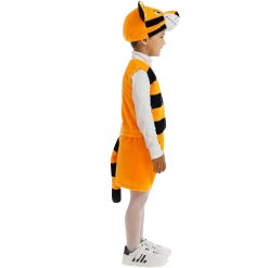 5 O'Reet Bengal Tiger Animal Boys Plush Costume Dress-Up Play Kids - X-Small