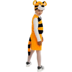 5 O'Reet Bengal Tiger Animal Boys Plush Costume Dress-Up Play Kids - X-Small