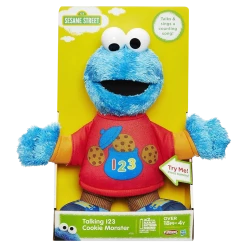 Hasbro Playskool Sesame Street Talking 123 Cookie Monster Plush Counts Sings Plush Toys
