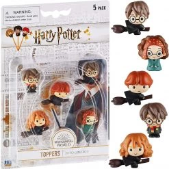 Harry Potter Pencil Toppers 5pk Characters On Broom Party Favor Figures PMI International Action Figures