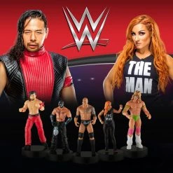WWE Wrestler Stampers 5pk The Rock Mysterio Becky Lynch Ultimate Warrior PMI International